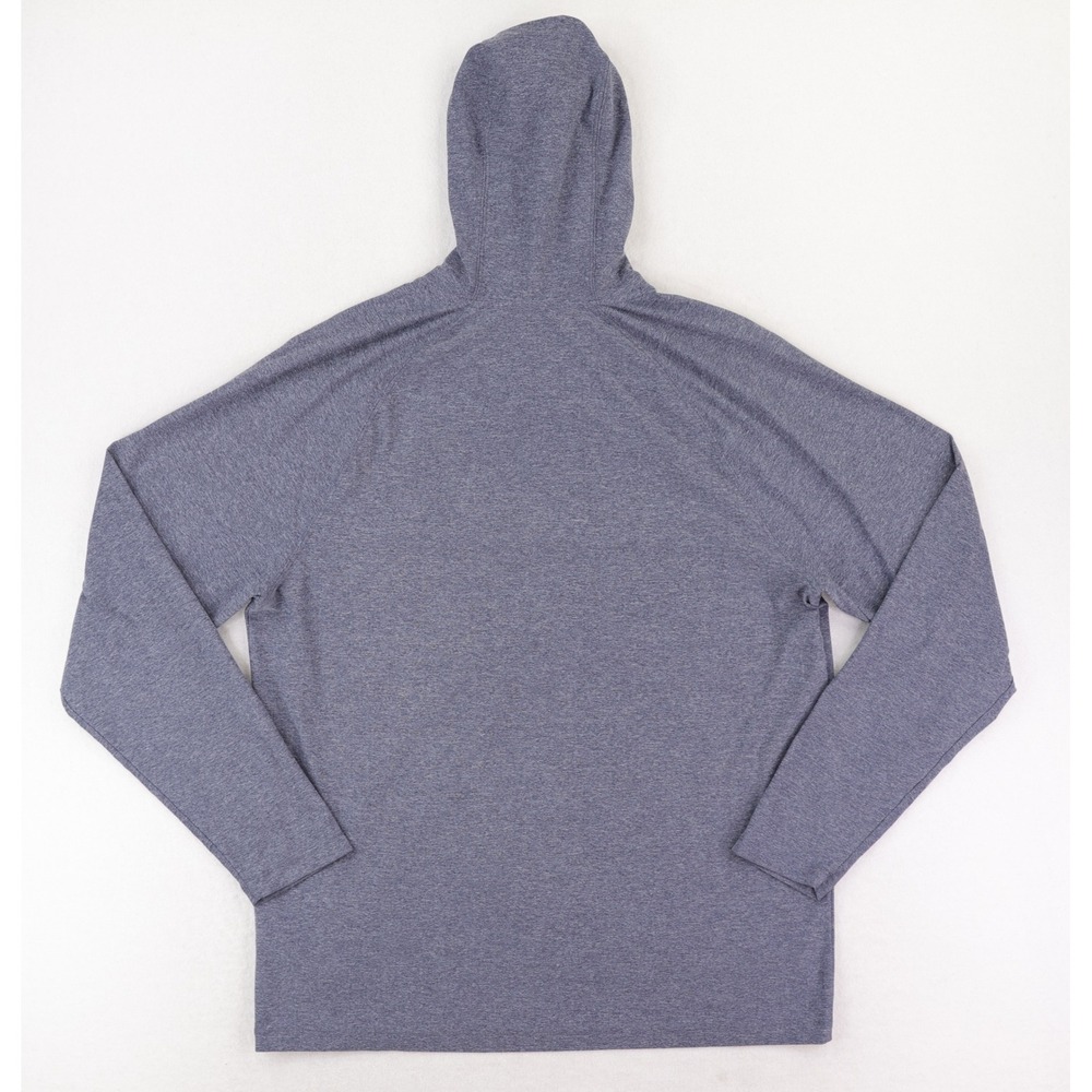 Rhone Reign Hoodie Mens Large Blue Heathered Long Sleeve Activewear Athleisure - Picture 2 of 10